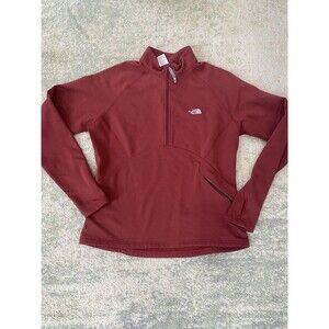 The North Face Women's Size Lg Flight Series Pullover 1/2 Zip Fleece Jacket Red